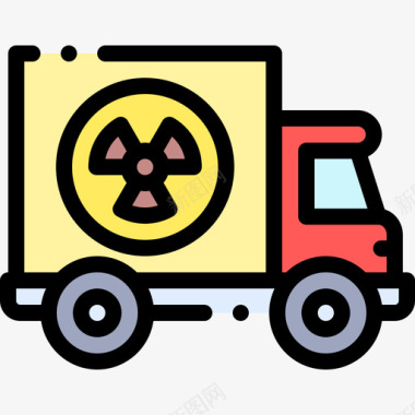 卡车污染31线性颜色图标图标