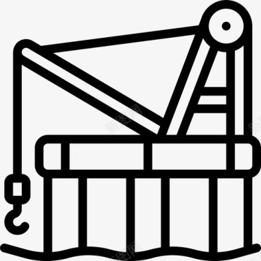 船用10型直线起重机图标图标