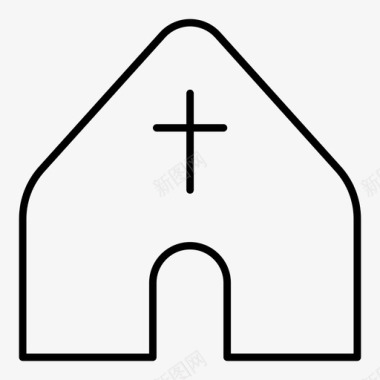 教堂小教堂房子图标图标