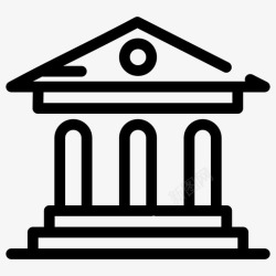 校园V网大学银行大楼图标高清图片