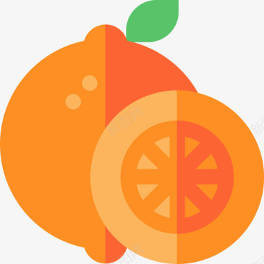 橙色食物161平坦图标图标