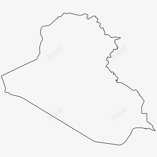 伊拉克边界国家图标svg_新图网 https://ixintu.com 世界 世界各国 伊拉克 国家 轮廓 边界