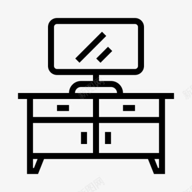 电视桌家具家用图标图标