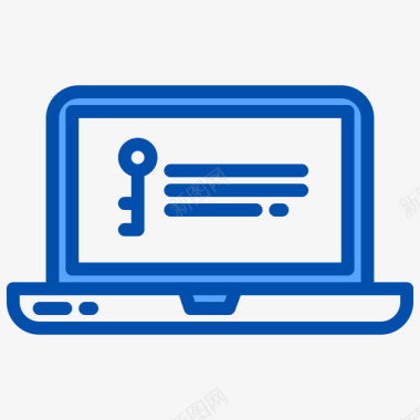 密码保护数据3蓝色图标图标