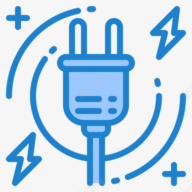 智能插头智能技术17蓝色图标图标