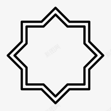 伊斯兰之星文化图案图标图标