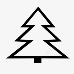 俄勒冈圣诞树常青树俄勒冈州图标高清图片