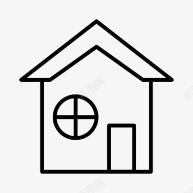 房屋建筑物物业图标图标