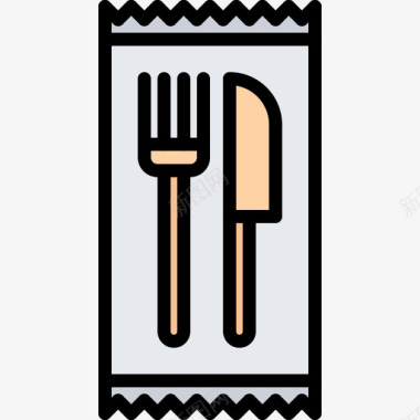 餐具送餐51彩色图标图标