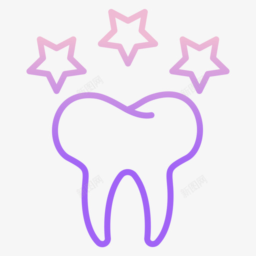 牙科护理牙科38轮廓梯度图标svg_新图网 https://ixintu.com 护理 梯度 牙科 轮廓