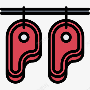 牛排屠夫19彩色图标图标