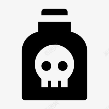 毒药瓶子死亡图标图标