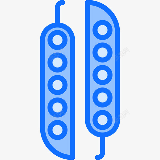 豌豆水果和蔬菜42蓝色图标svg_新图网 https://ixintu.com 水果 蓝色 蔬菜 豌豆