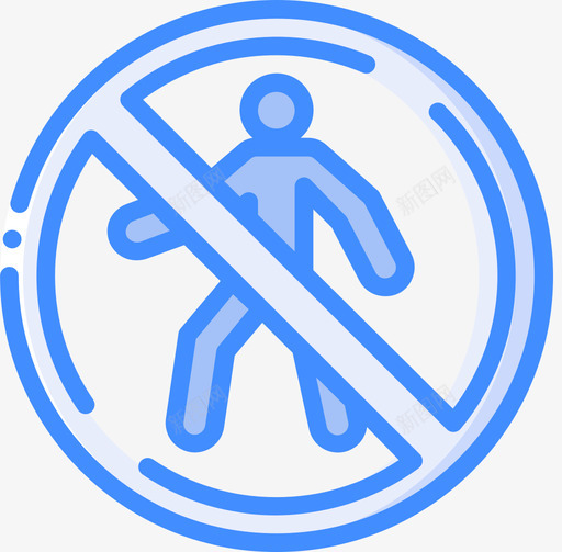 禁止乱跳警告标志1蓝色图标svg_新图网 https://ixintu.com 乱跳 标志 禁止 蓝色 警告