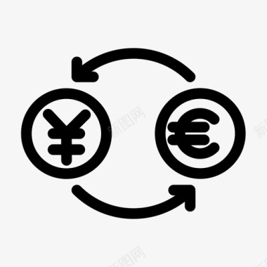 货币兑换金融放逐图标图标