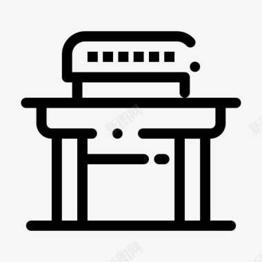 书桌椅子学校图标图标