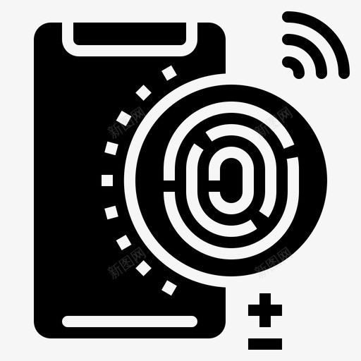 指纹扫描智能手机26填充图标svg_新图网 https://ixintu.com 填充 手机 扫描 指纹 智能