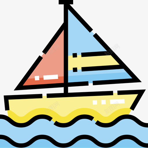 帆车辆运输5线型颜色图标svg_新图网 https://ixintu.com 线型 车辆 运输 颜色