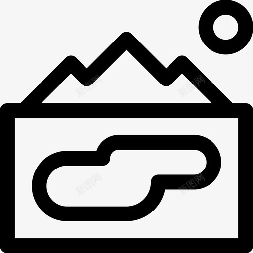 湖泊景观64线性图标svg_新图网 https://ixintu.com 景观 湖泊 线性