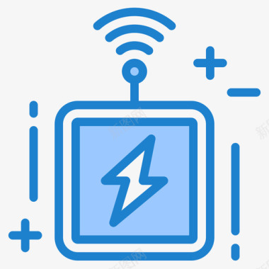 能源控制智能技术17蓝色图标图标