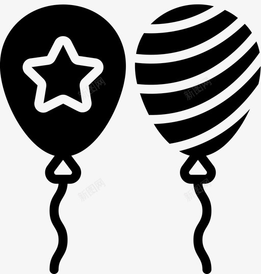 气球独立日8号加油图标svg_新图网 https://ixintu.com 加油 气球 独立日