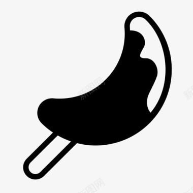 香蕉糖玉米狗棒棒糖图标图标