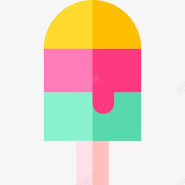 冰棒糖果和糖果17扁平图标图标