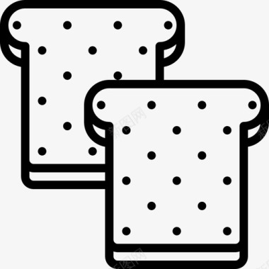 烤面包面包店107直系图标图标