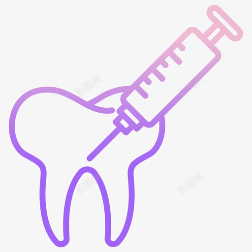 麻醉牙科38轮廓梯度图标svg_新图网 https://ixintu.com 梯度 牙科 轮廓 麻醉