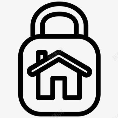 房屋保护保险锁图标图标
