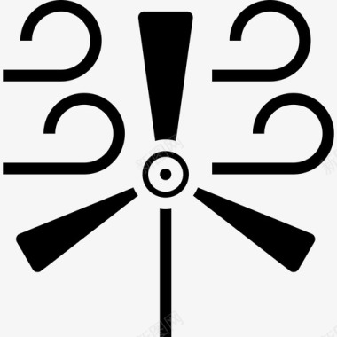 风力涡轮机电能4固态图标图标