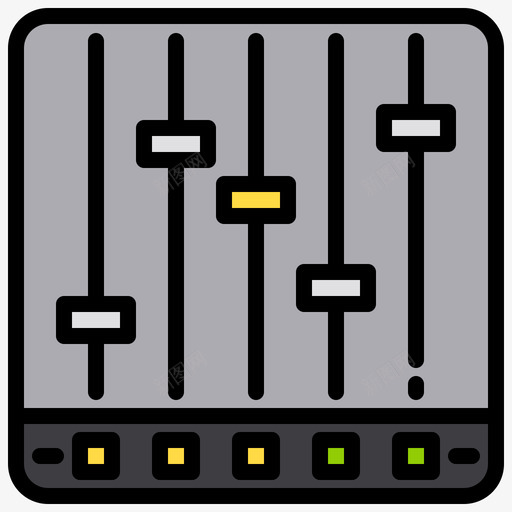 合成器音乐应用程序2线性颜色图标svg_新图网 https://ixintu.com 合成器 应用程序 线性 音乐 颜色