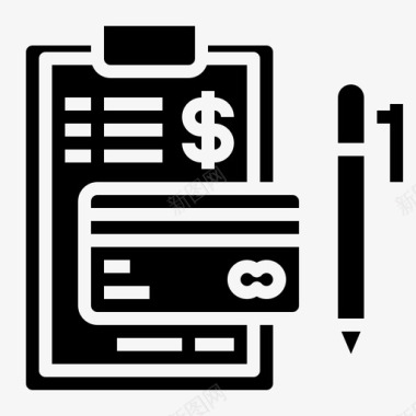 发票付款51固定图标图标