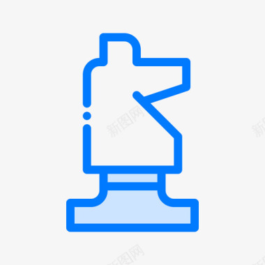 骑士国际象棋9蓝色图标图标