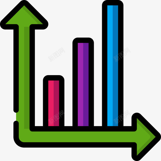 图表业务440线颜色图标svg_新图网 https://ixintu.com 业务 图表 颜色