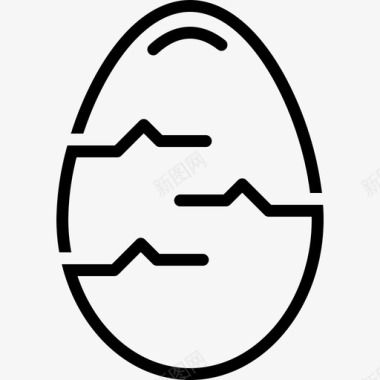 鸡蛋早餐裂缝图标图标