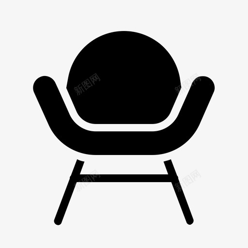趣味椅扶手椅靠垫图标svg_新图网 https://ixintu.com 家具 家居 扶手 生活 趣味 雕文 靠垫