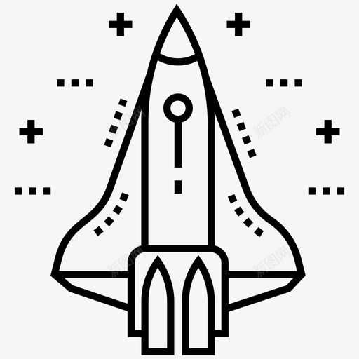火箭助推器卫星图标svg_新图网 https://ixintu.com 助推器 卫星 图标 太空船 宇宙飞船 星系 火箭 线图
