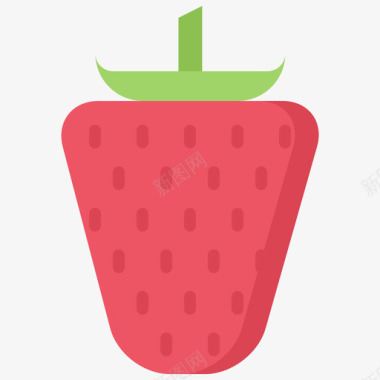 草莓水果和蔬菜40扁平图标图标
