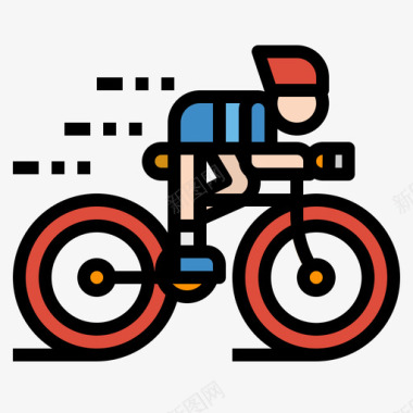 自行车爱好21线条颜色图标图标
