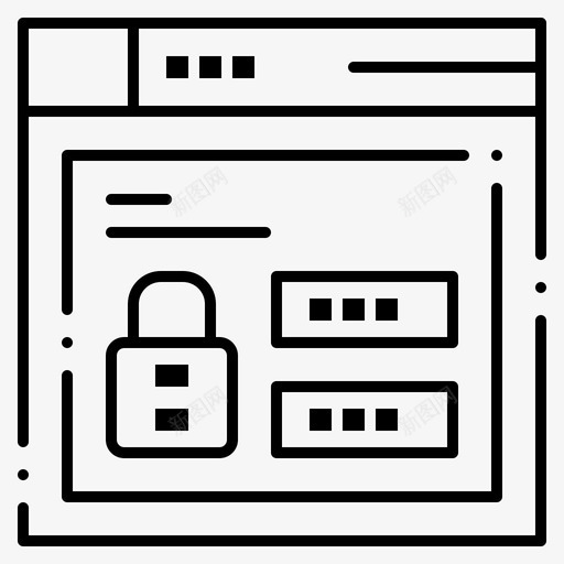 浏览器代码锁图标svg_新图网 https://ixintu.com collection feb v4 web 代码 安全 浏览器 界面