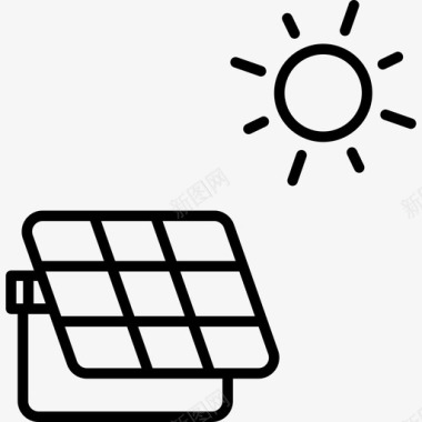 太阳能能源50概述图标图标