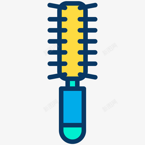毛刷理发师4线性颜色图标svg_新图网 https://ixintu.com 毛刷 理发师 线性 颜色