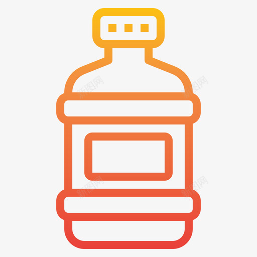 水瓶瓶子和容器2梯度图标svg_新图网 https://ixintu.com 容器 梯度 水瓶 瓶子