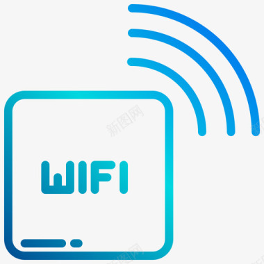 Wifi路由器设备8线性渐变图标图标