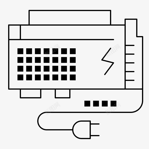 apc电池电脑图标svg_新图网 https://ixintu.com apc 电池 电源 电脑 电脑硬件 细线 视频制作