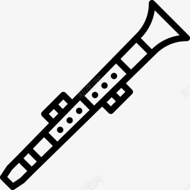 单簧管音乐127线性图标图标