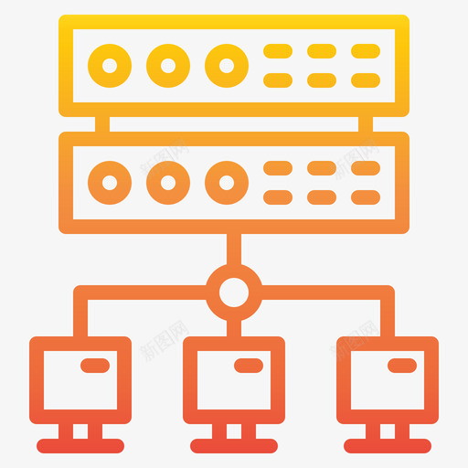 网络网络和数据库2梯度图标svg_新图网 https://ixintu.com 数据库 梯度 网络