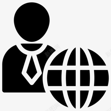国际商务全球商人国际商人图标图标