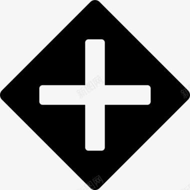 十字路口美国路标2填充图标图标